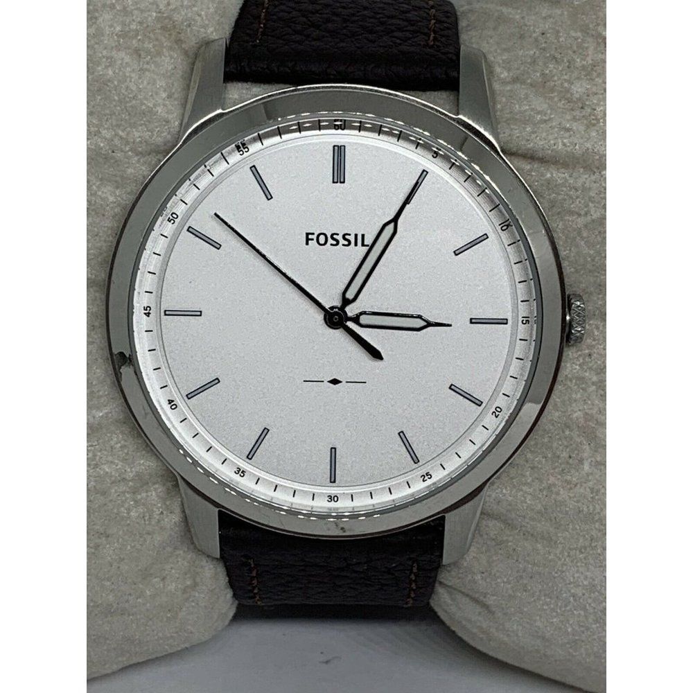 Fossil C221043 Men's Brown Leather Analog White Di